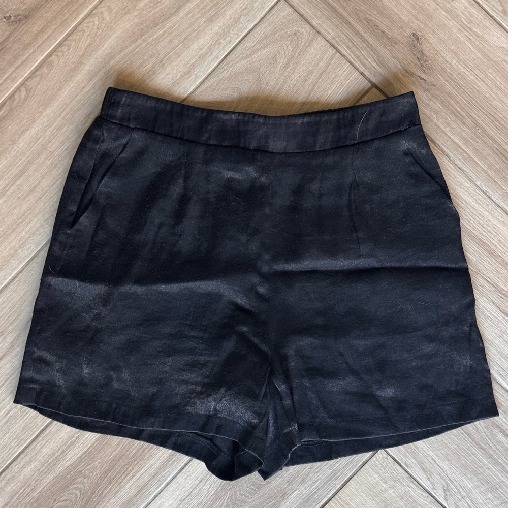 Ellison Women's High Waist Dressy Shorts in Sparkly Black